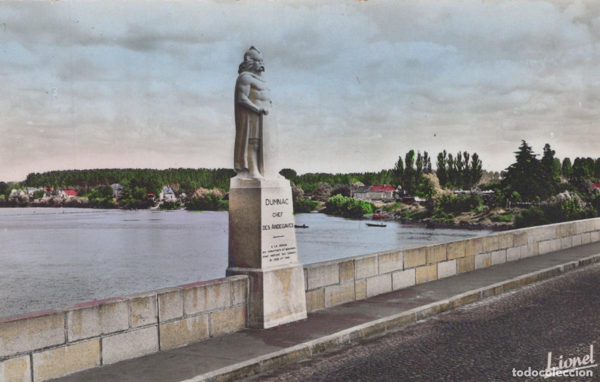 Postkarten: France Les Ponts de Ce Statue Dumnac Pont sur Loire *YAA791