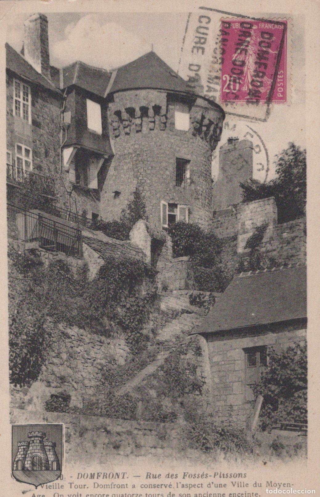 Postkarten: France Domfront Normandie Vieille Tour Remparts M&eacute;di&eacute;vaux Rue Foss&eacute;s *YAA580