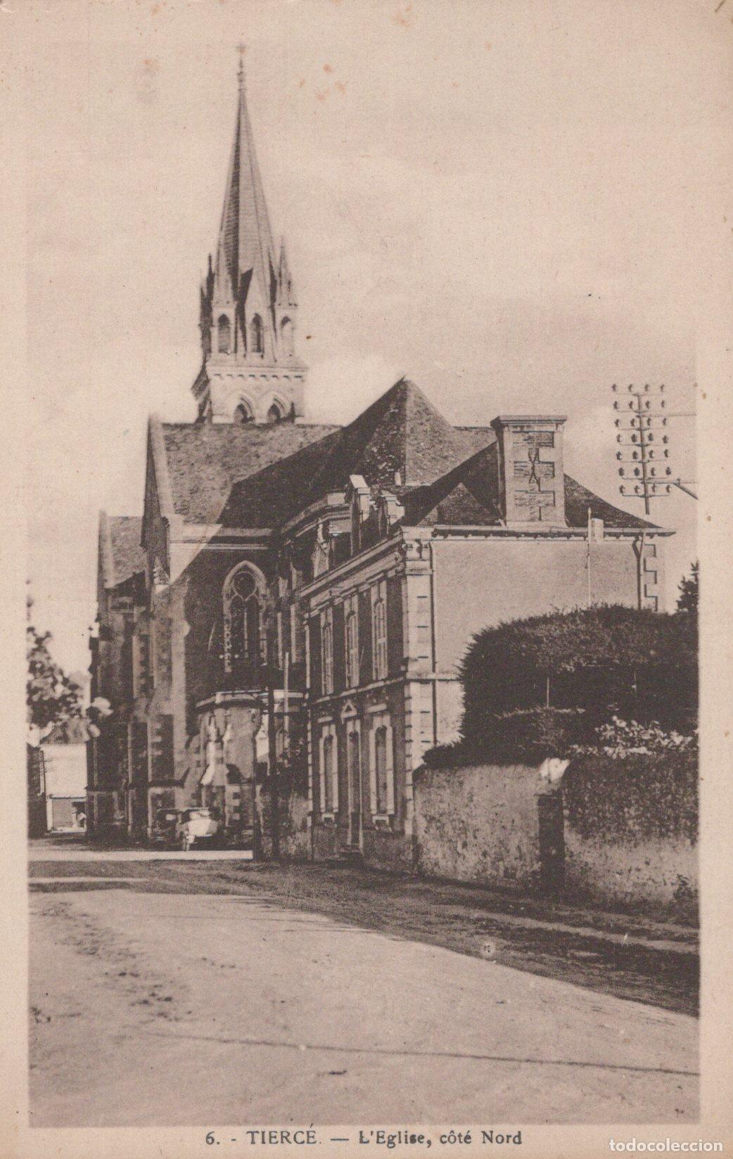Postkarten: France Tierce L Eglise C&ocirc;t&eacute; Nord Vue Architecturale Unposted *YAA577
