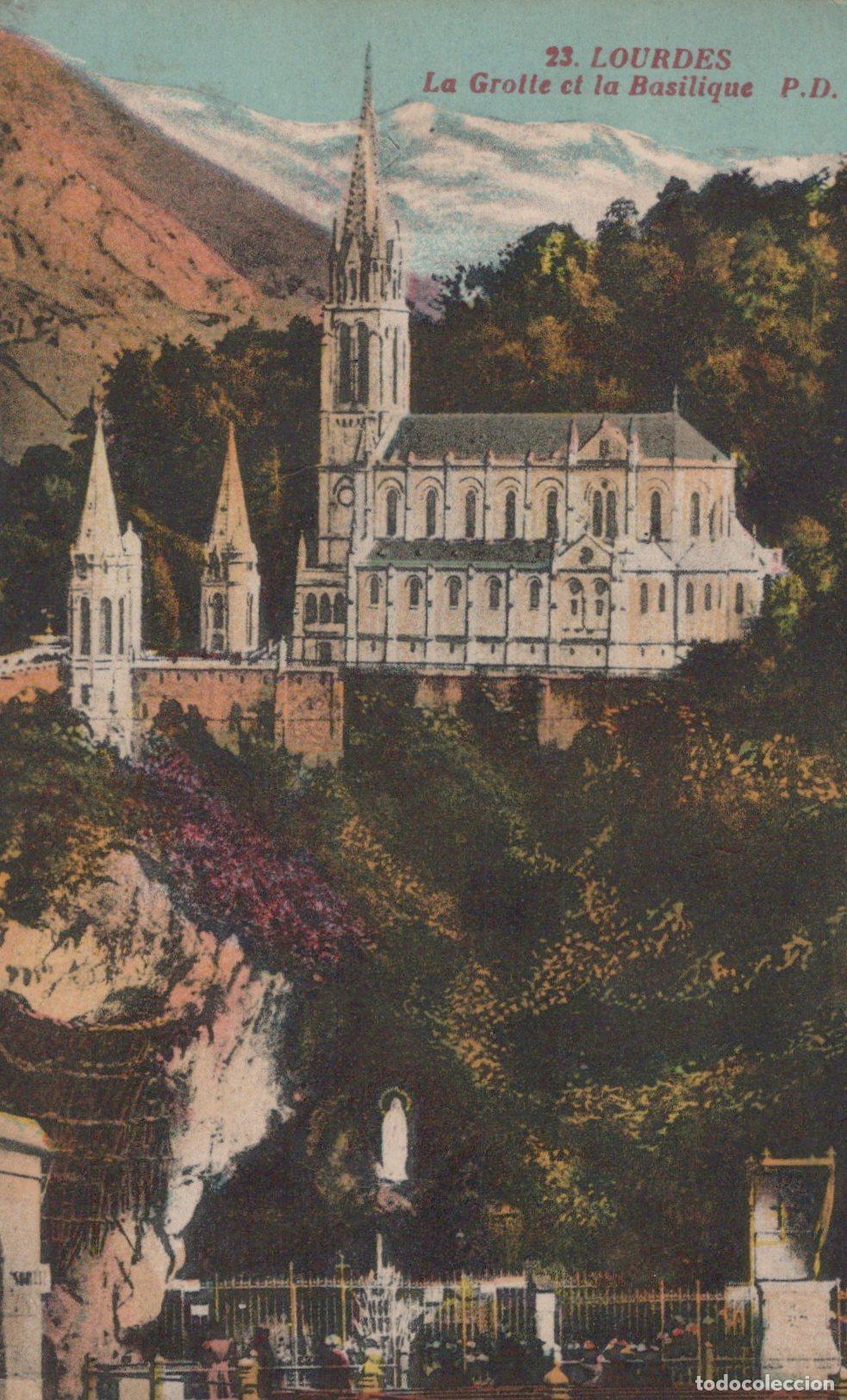 Postkarten: France Lourdes La Grotte et la Basilique *YAA829