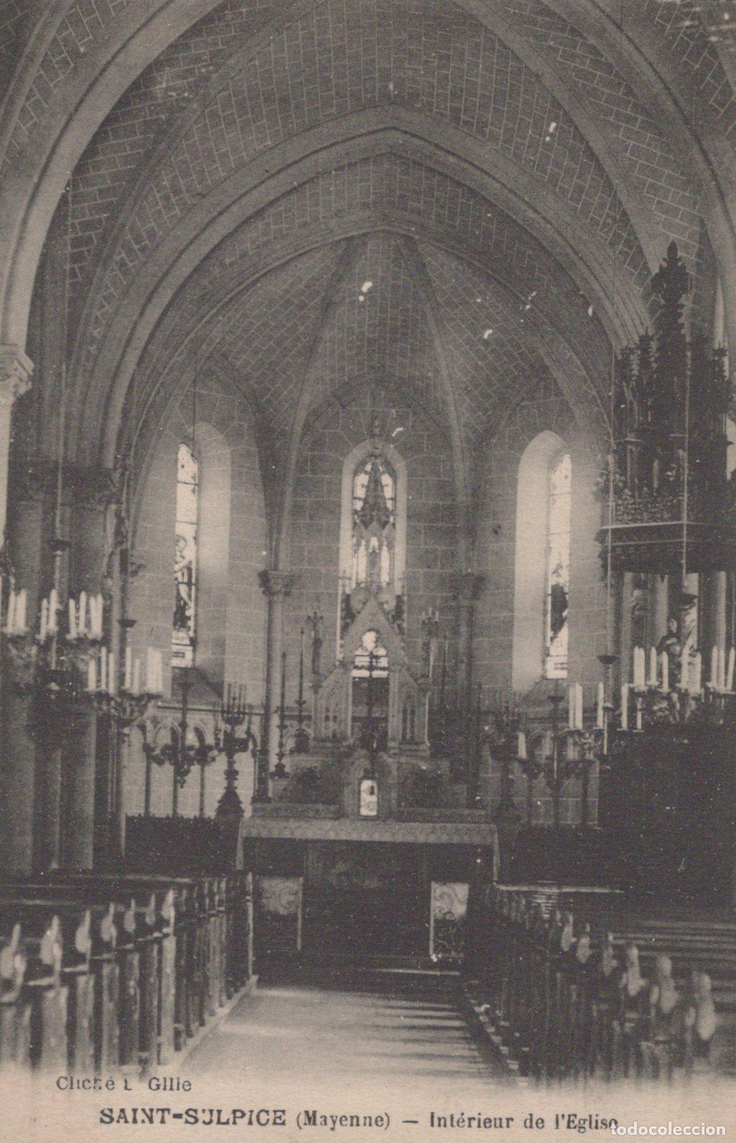 Postcards: France Saint Sulpice Int&eacute;rieur &Eacute;glise Gothique *YAA587