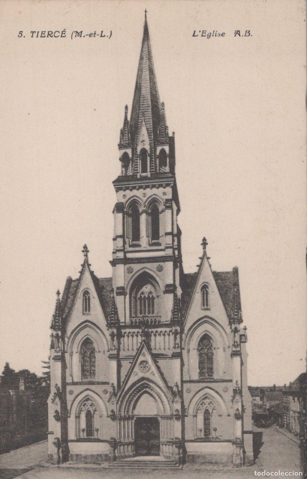 Postcards: France Tierc&eacute; L &Eacute;glise N&eacute;o Gothique Clocher Unposted *YAA597
