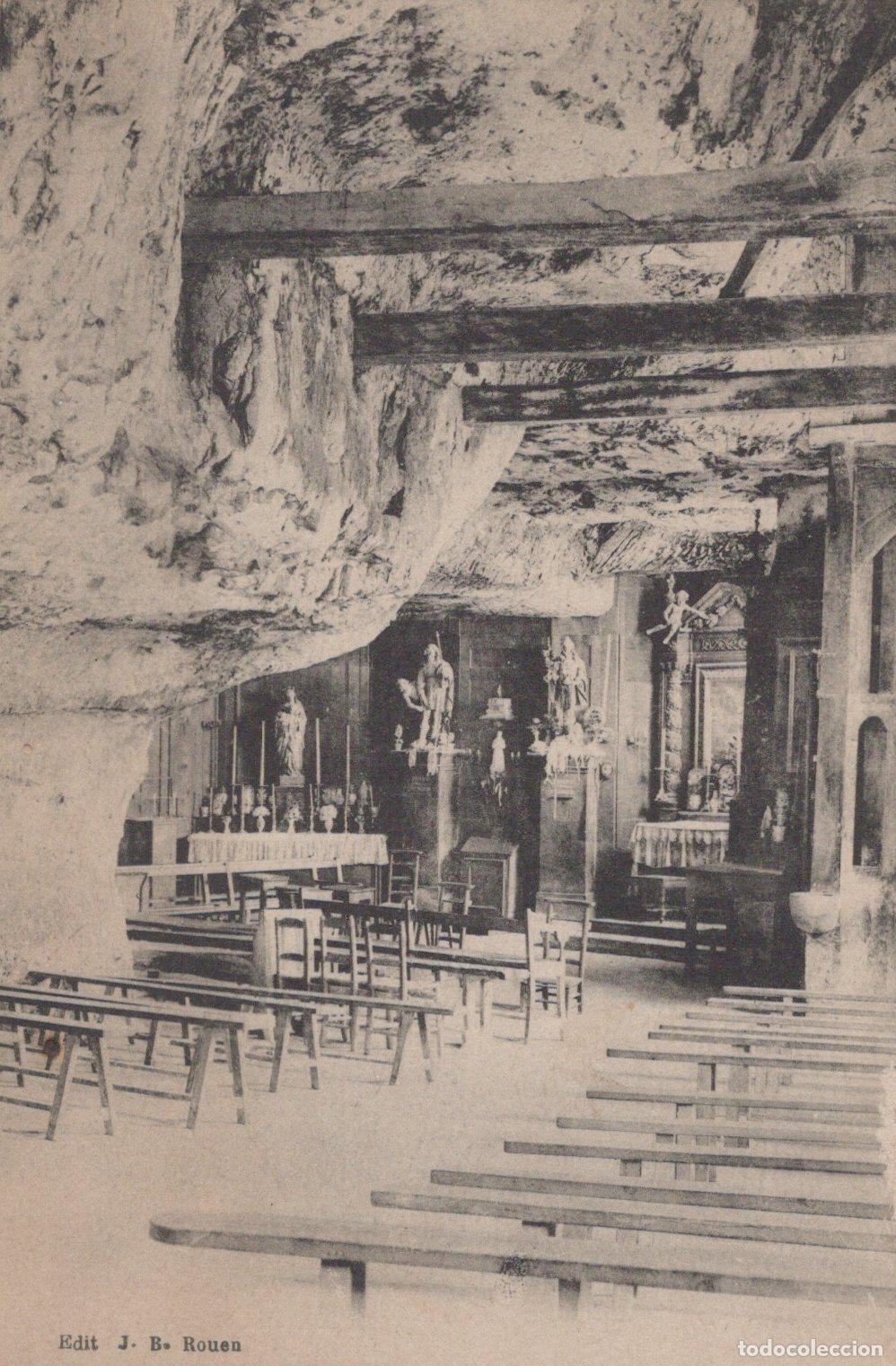 Postcards: France Rouen Chapelle Rupestre Grotte Int&eacute;rieur Unposted *YAA607