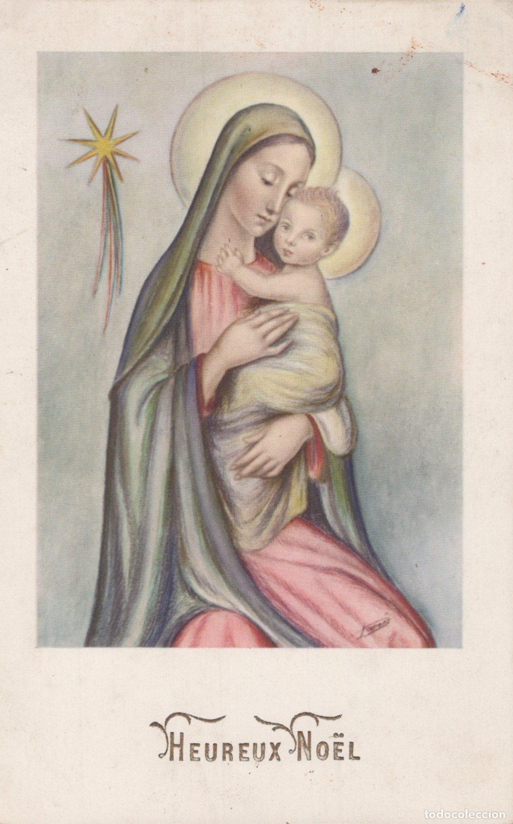 Postcards: France Vierge &Agrave; L Enfant Th&egrave;me Religieux Nativit&eacute; Carte de No&euml;l Post&eacute;e *YAA862