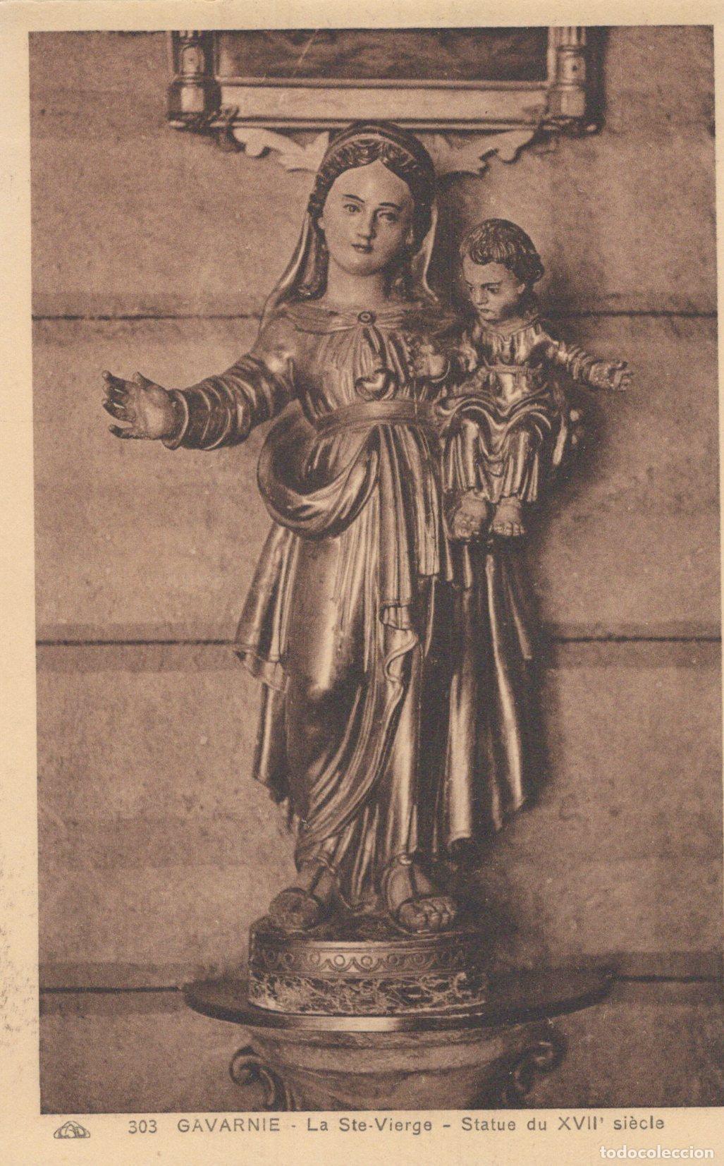 Cartoline: France Gavarnie Sainte Vierge Enfant J&eacute;sus Statue Xviie Si&egrave;cle Unposted *YAA615