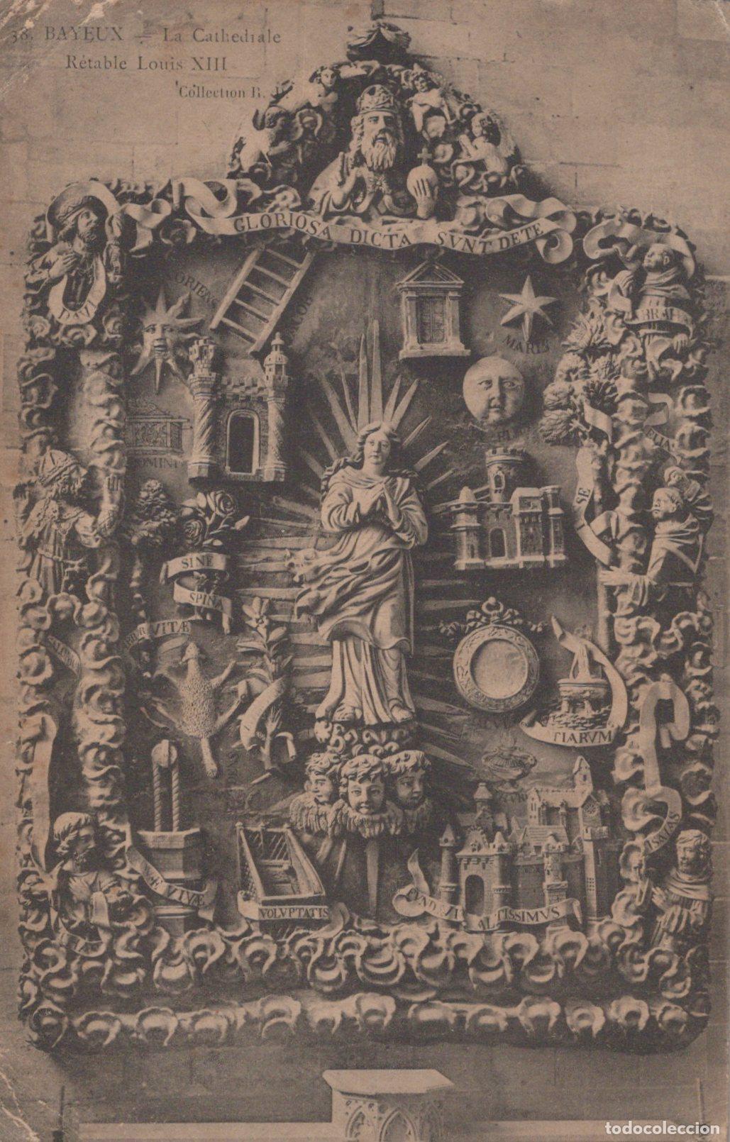 Cartoline: France Bayeux Calvados Cath&eacute;drale Retable Louis XIII Sculpture *YAA630