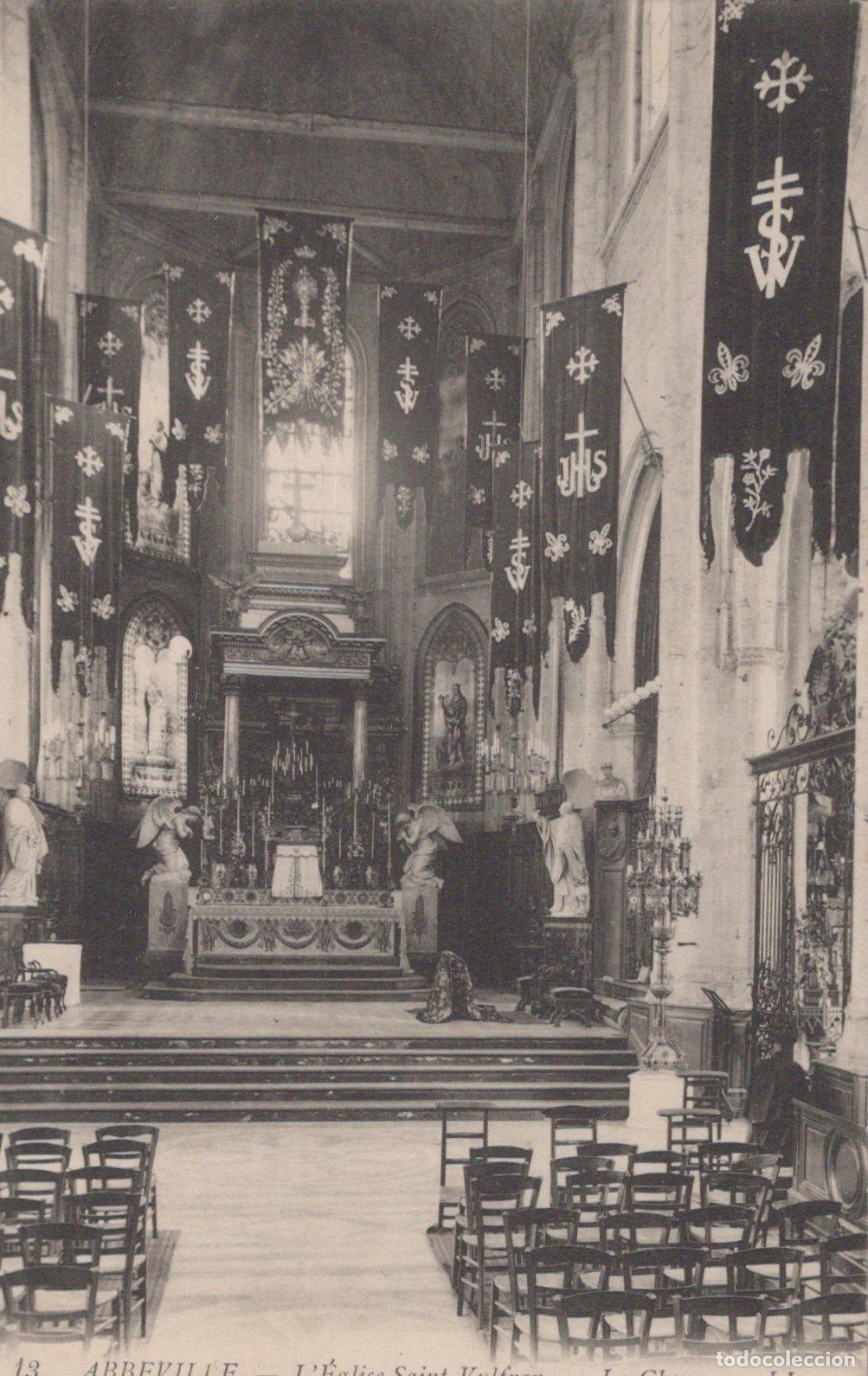 Cartoline: France Abbeville Hauts de &Eacute;glise Saint Vulfran Int&eacute;rieur du Unposted *YAA632