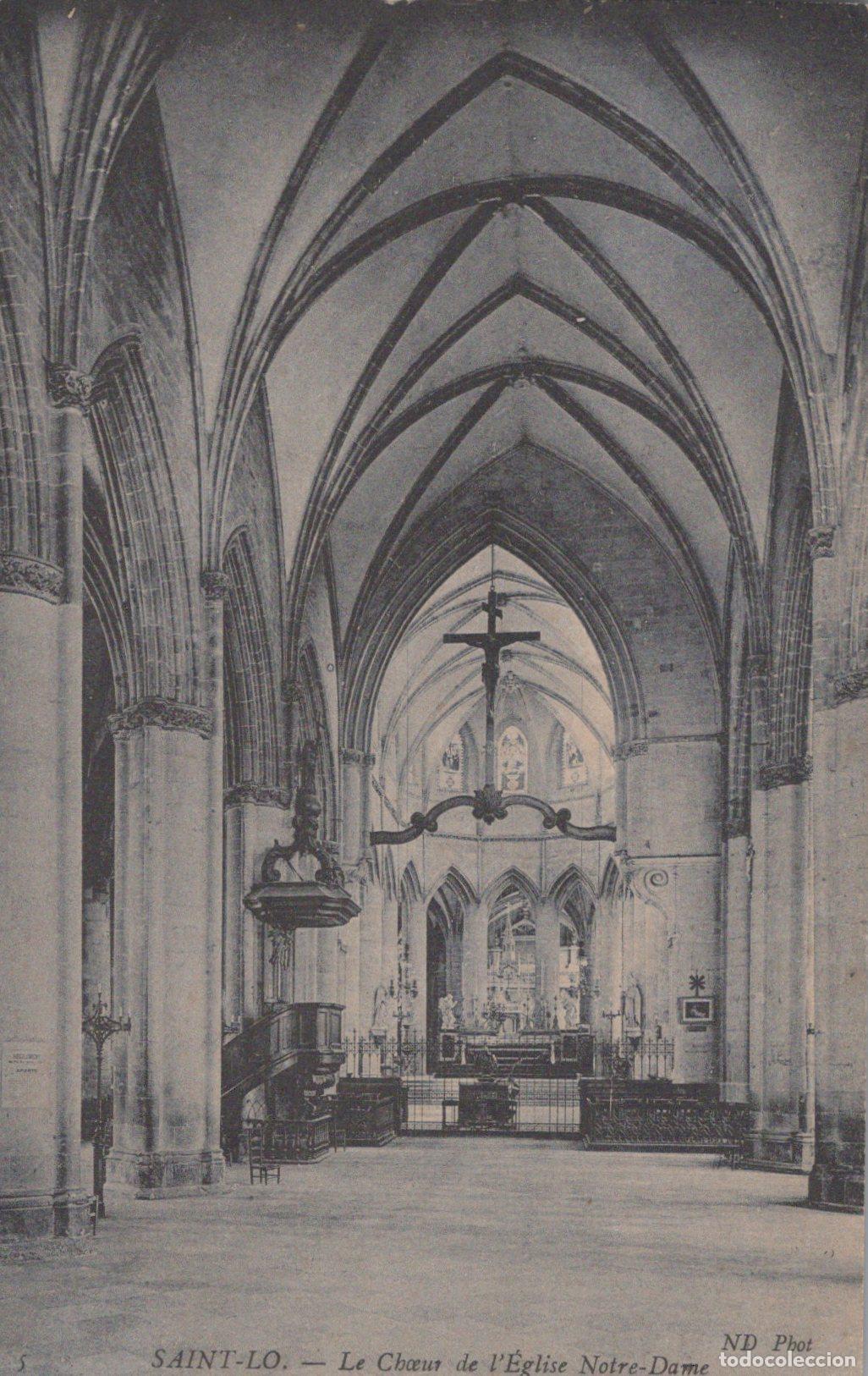 Cartoline: France Saint Lo Normandie Choeur &Eacute;glise Notre Dame Architecture *YAA653