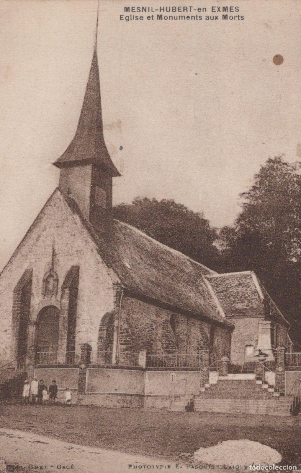 Cartoline: France Mesnil Hubert en Exmes Normandie &Eacute;glise Monuments Aux Morts *YAA656