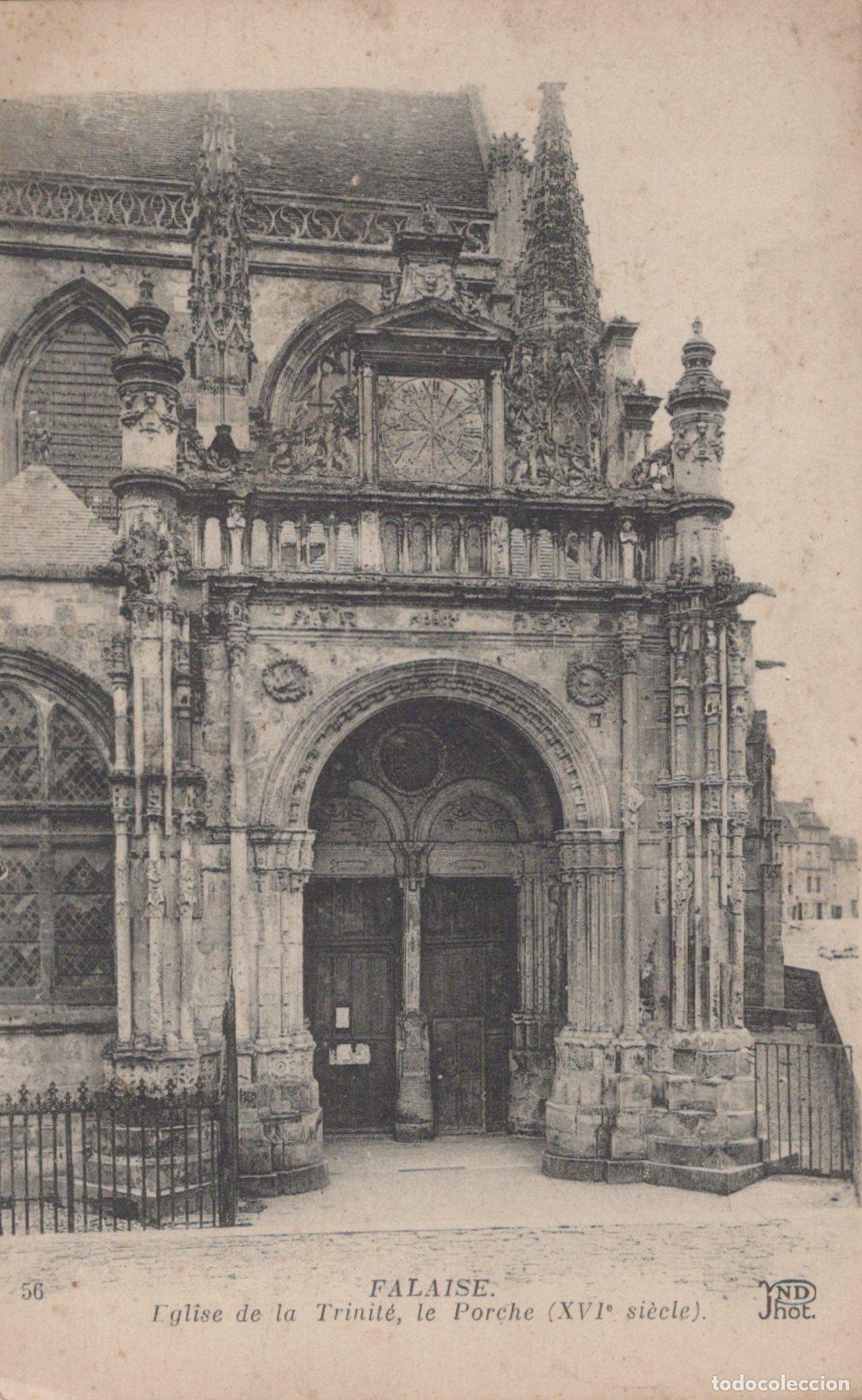Cartoline: France Falaise Normandie &Eacute;glise de la Trinit&eacute; Porche Xvie Unposted *YAA661