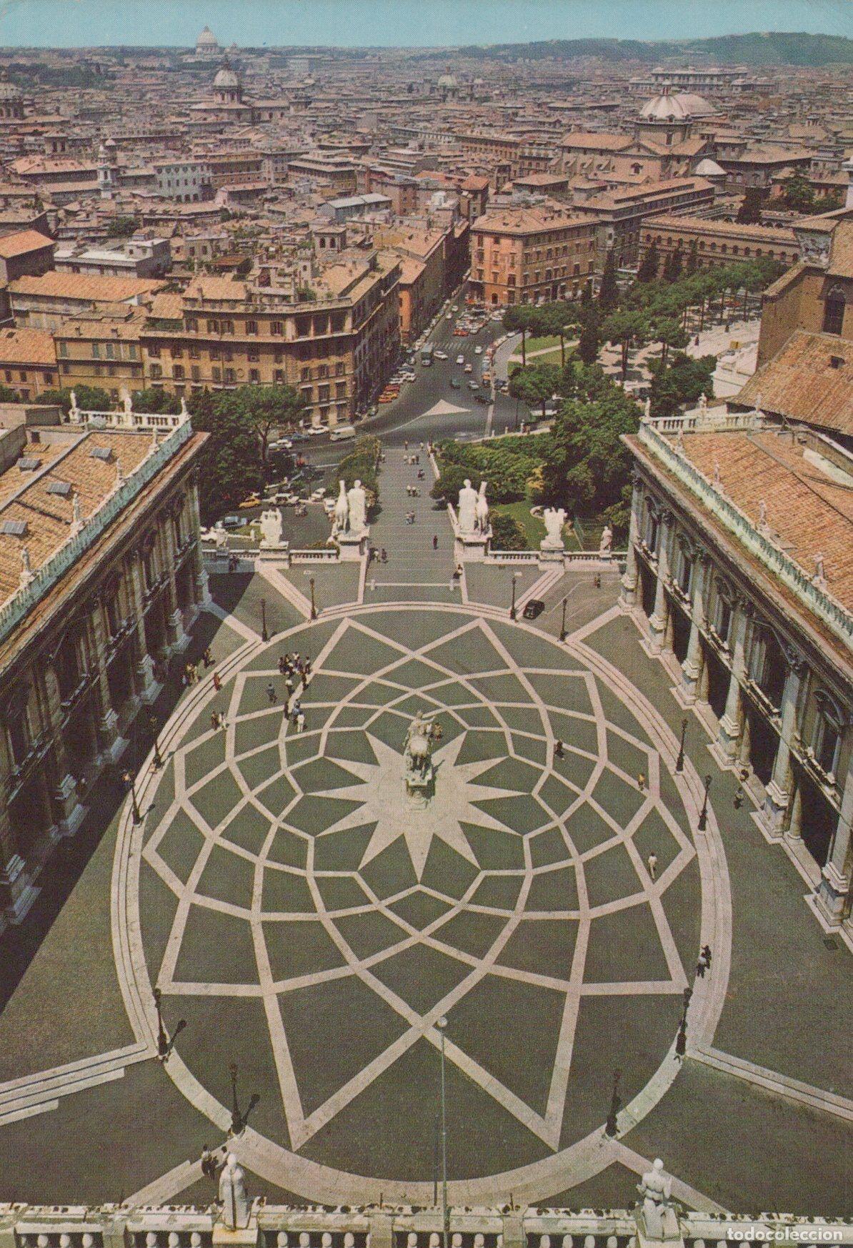 Cartoline: Italia Roma Piazza del Campidoglio Vista Dal Palazzo Senatorio Unposted *YAA929