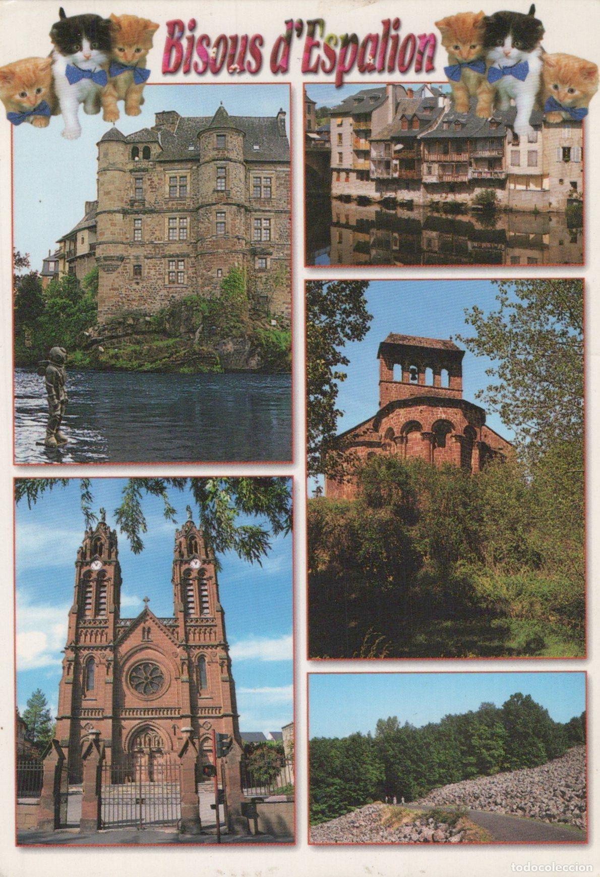 Postcards: France Espalion Vues Multiples Village &Eacute;glises Ch&acirc;teau Lot Envoy&eacute;e *YAA952