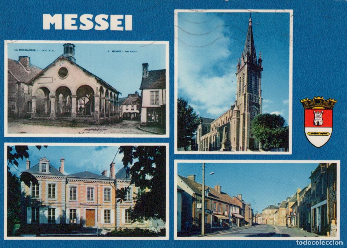 Cartes Postales: France Messei Orne Normandie Halles &Eacute;glise Rue Maison Bourgeoise *YAA994