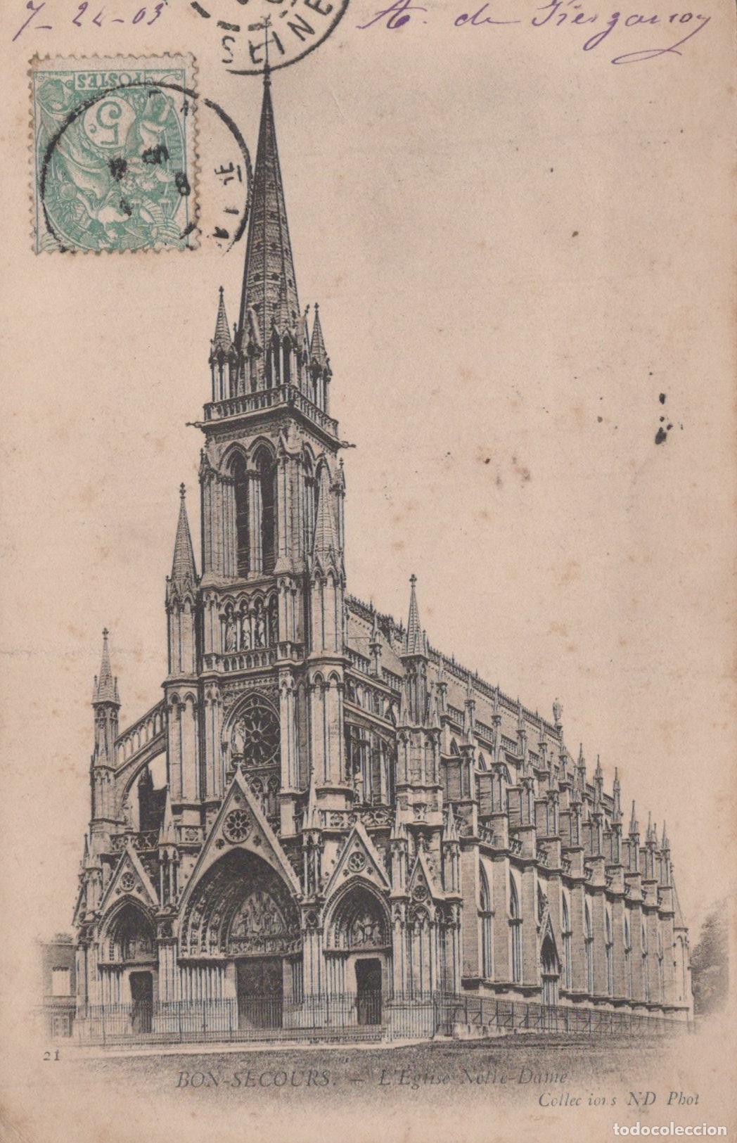 Cartes Postales: France Bonsecours &Eacute;glise Notre Dame Architecture Gothique *YAA749