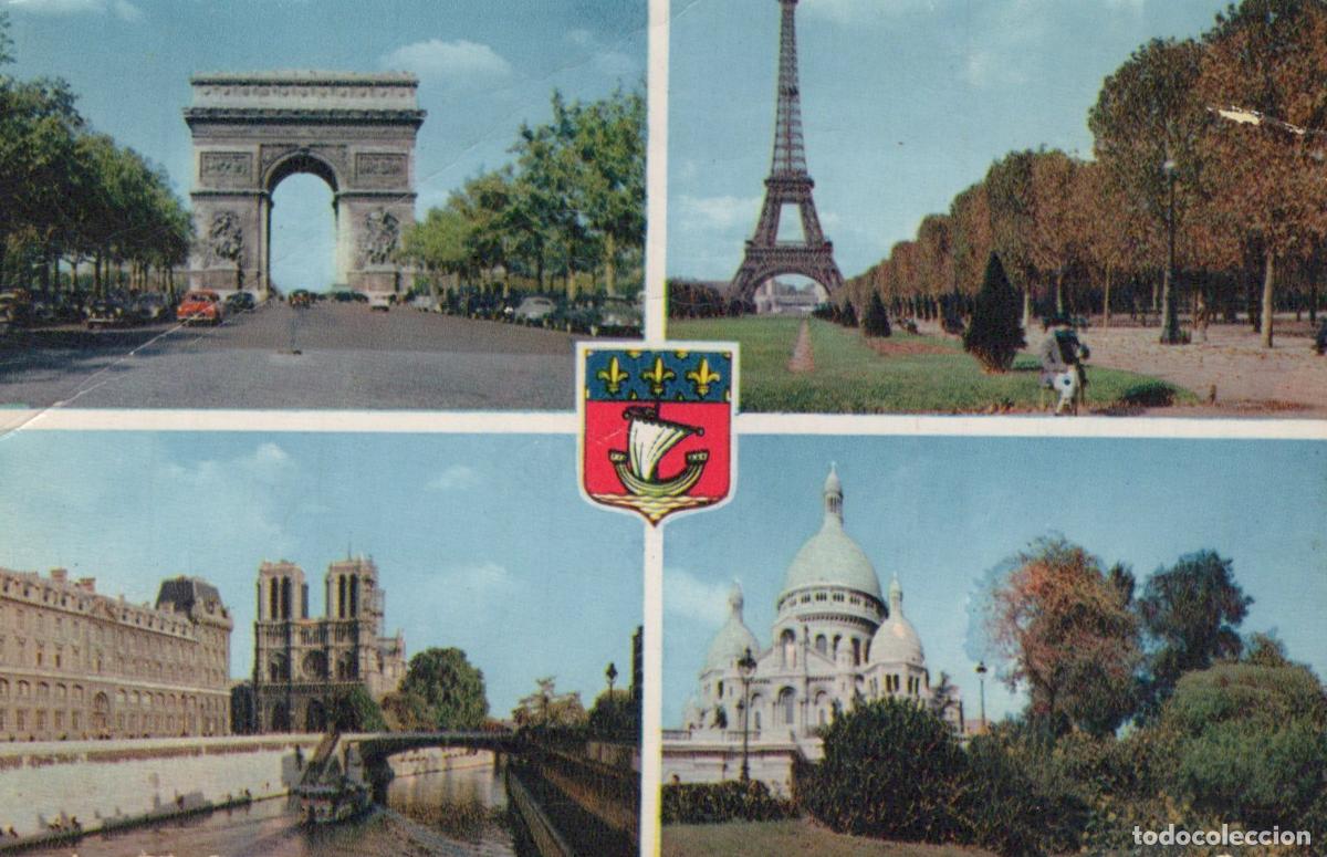 Cartoline: France Paris &Icirc;le de Monuments Embl&eacute;matiques Vue Multiple *YAA771