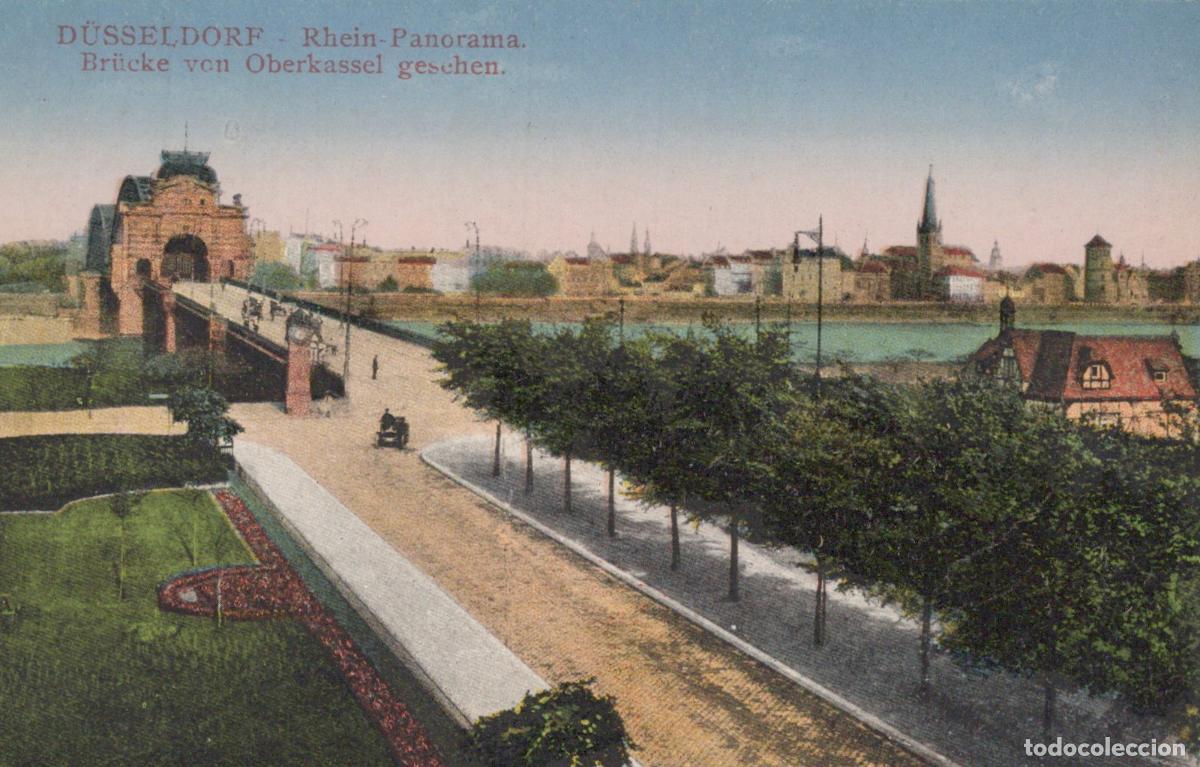 Cartoline: Deutschland D&uuml;sseldorf Nordrhein Westfalen Rhein Panorama Unposted *YAA822