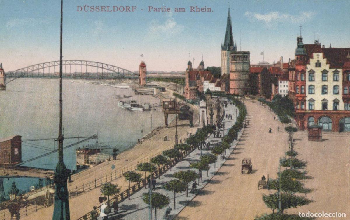 Cartoline: Deutschland D&uuml;sseldorf Nordrhein Westfalen Rhein Br&uuml;cke Unposted *YAA827