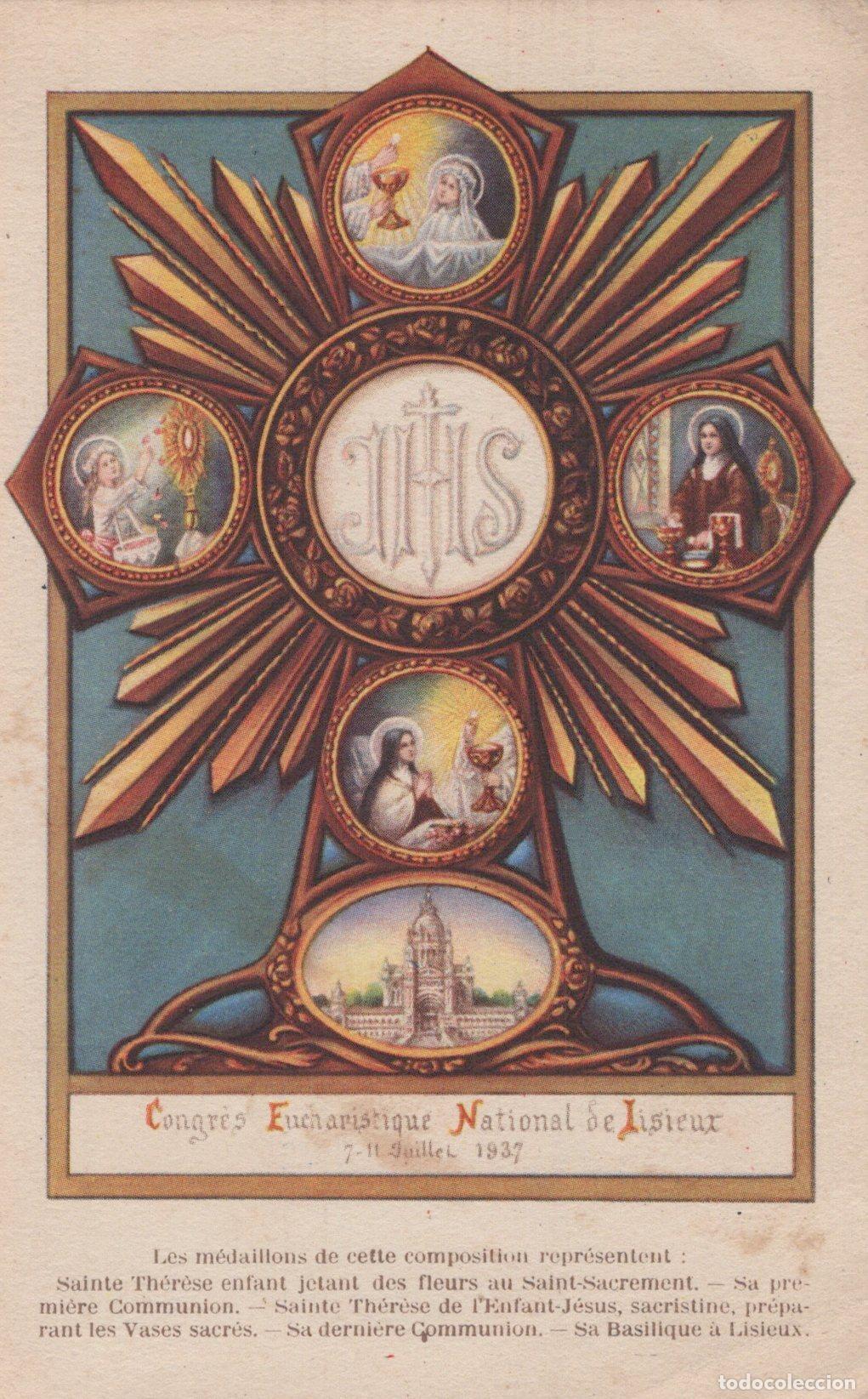 Cartoline: France Lisieux Normandie Congr&egrave;s Eucharistique 1937 Sainte Unposted *YAA848