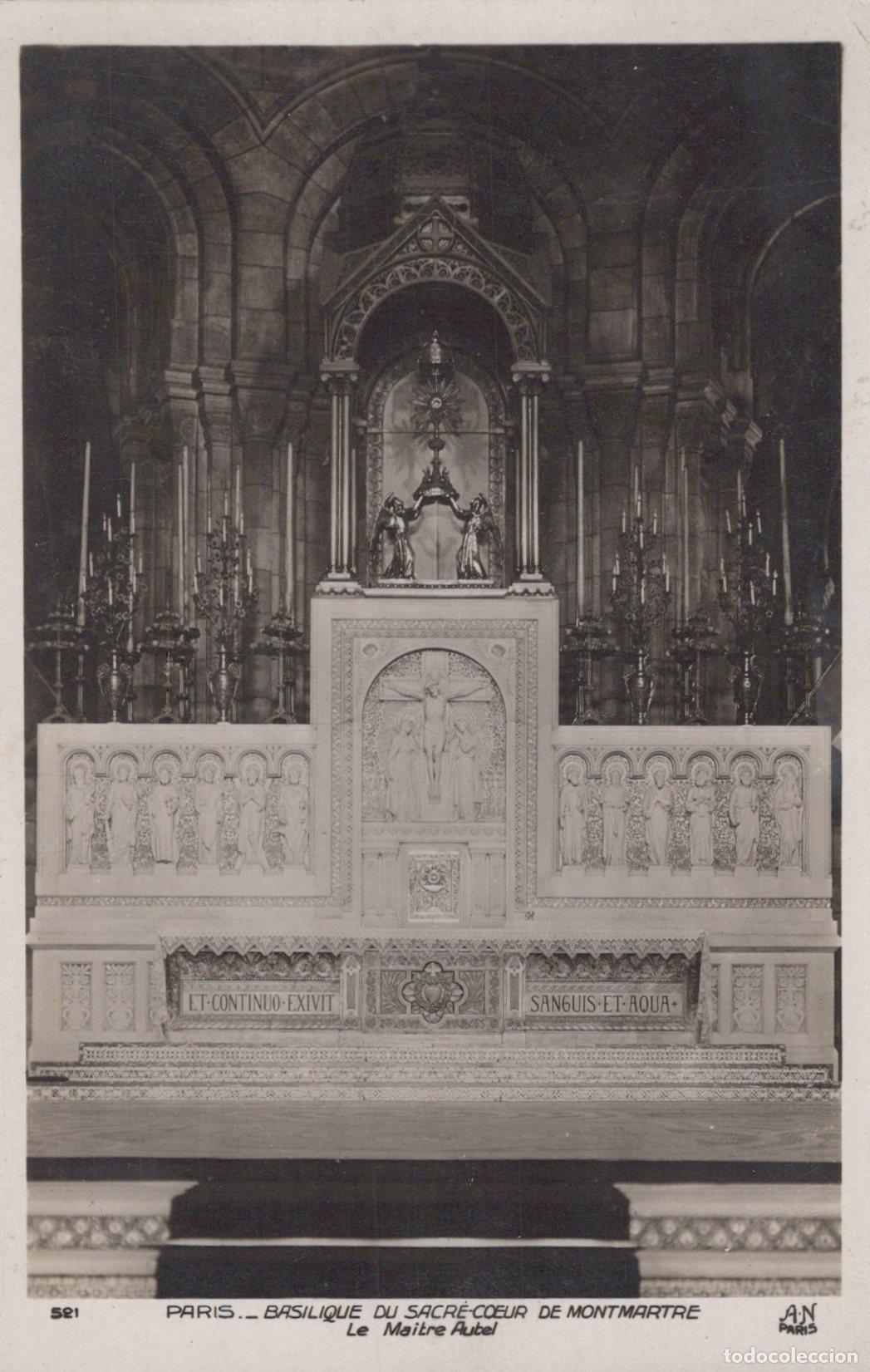 Cartoline: France Paris &Icirc;le de Basilique Sacr&eacute; C&oelig;ur Ma&icirc;tre Autel Post&eacute;e *YAA861