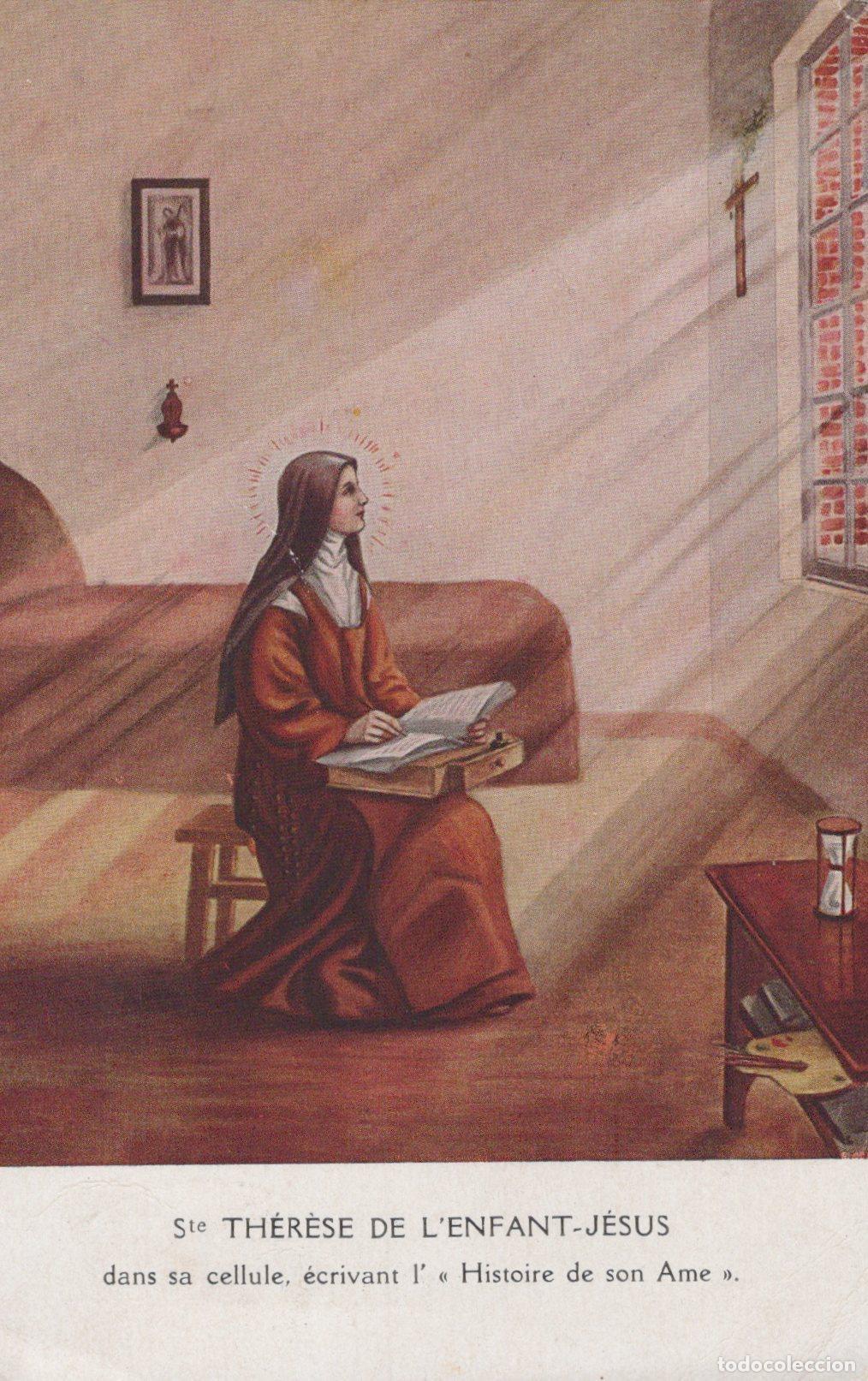 Cartoline: France Lisieux Ste Th&eacute;r&egrave;se de L Enfant J&eacute;sus &Eacute;crivant Son Histoire *YAA883