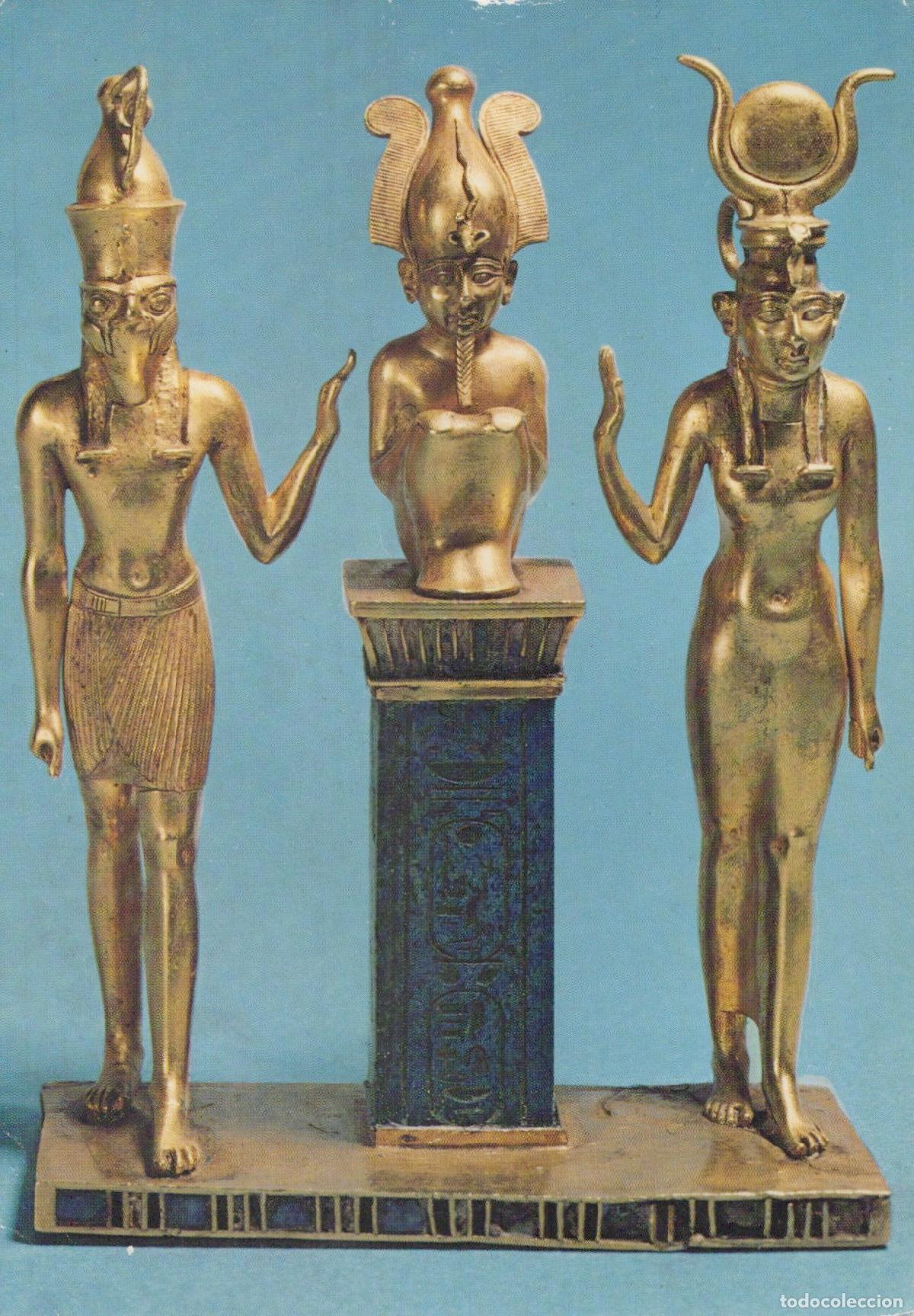 Cartoline: France Paris Louvre Statues &Eacute;gyptiennes Antiques or Isis Horus Unposted *YAA916