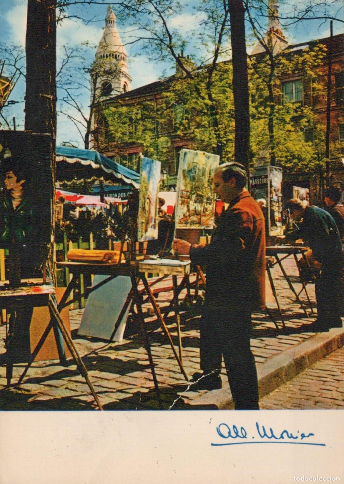 Postales: France Paris &Icirc;le de Montmartre Place du Tertre Artistes Rue *YAA991
