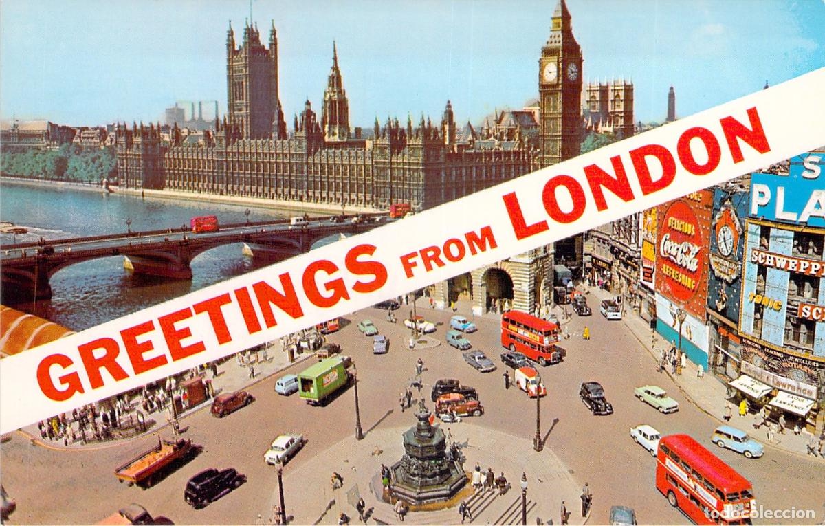 Postales: Postal de Londres con vista de Piccadilly Circus y Big Ben