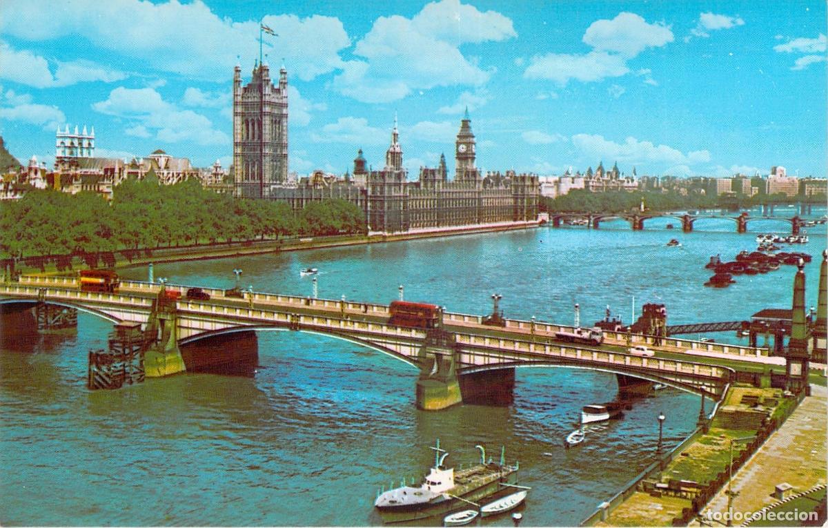 Postales: Postal de Lambeth Bridge y las Casas del Parlamento en Londres