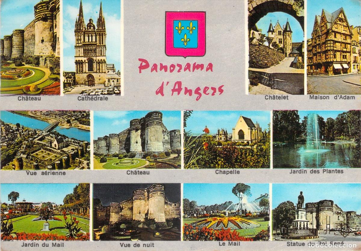 Postales: Postal Panor&aacute;mica de Angers, Francia