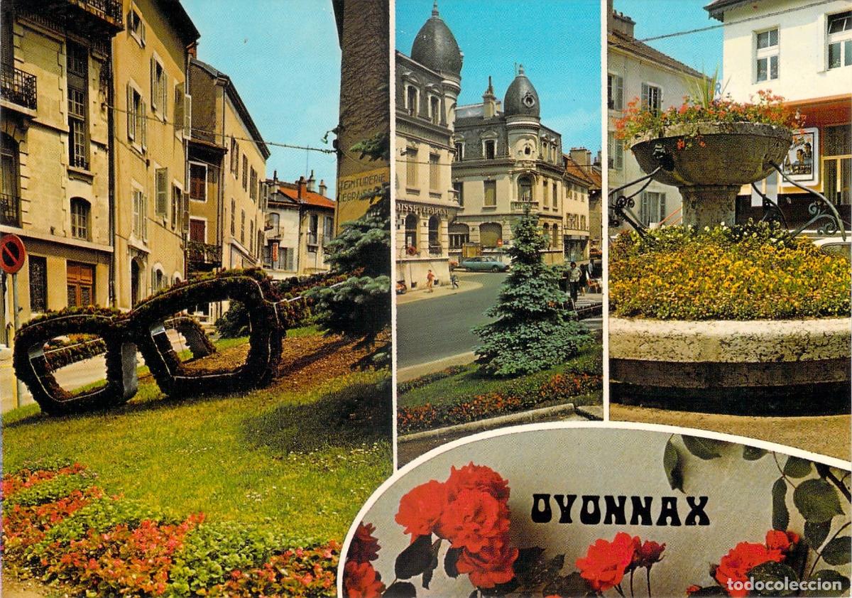 Postales: Postal de Oyonnax Francia vista urbana con fuente
