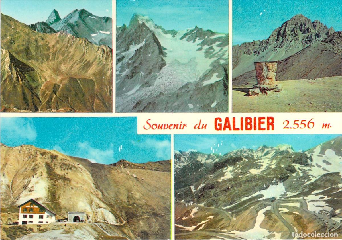 Postales: Postal multicam con vistas panor&aacute;micas de los Alpes en el Col du Galibier