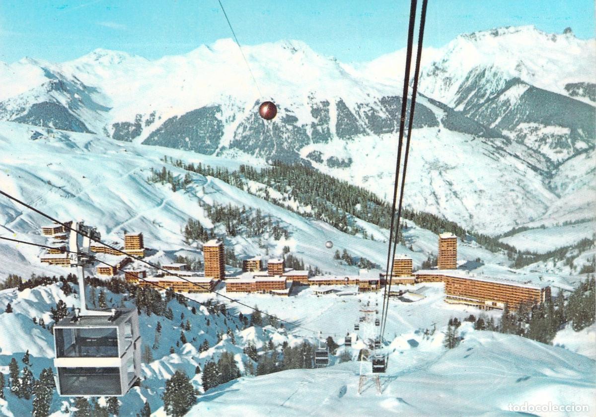 Postales: Postal de la estaci&oacute;n de esqu&iacute; La Plagne en Saboya, Francia