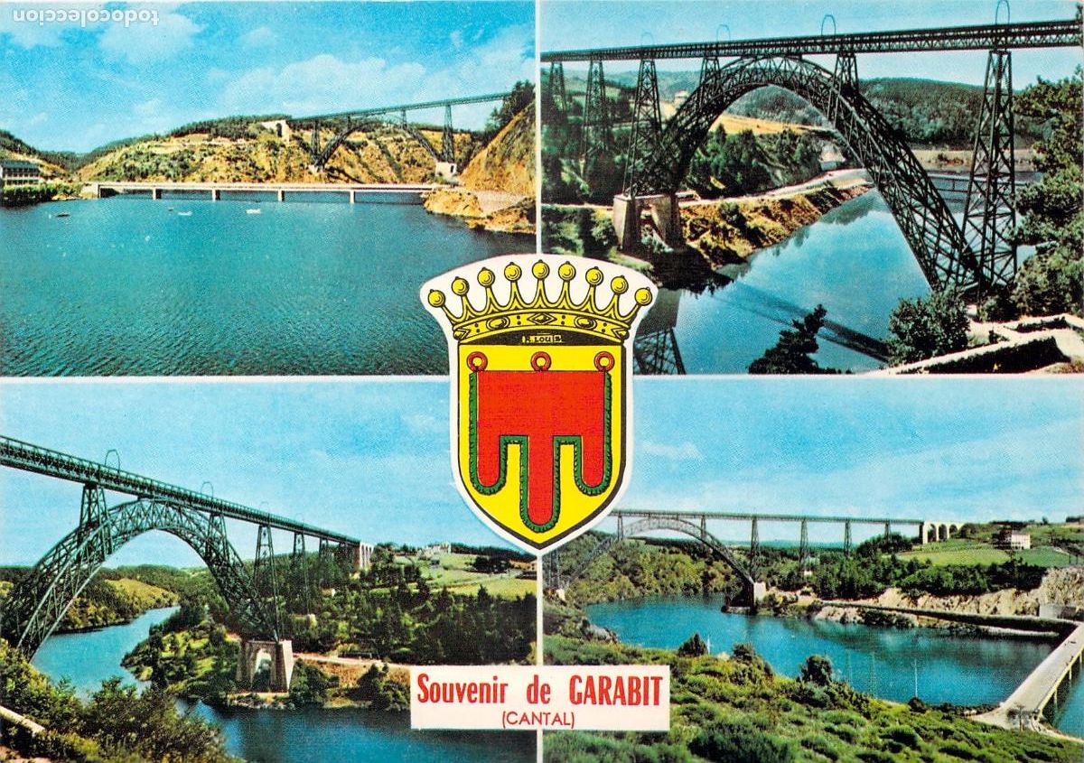 Postales: Postal del Viaducto de Garabit con Escudo