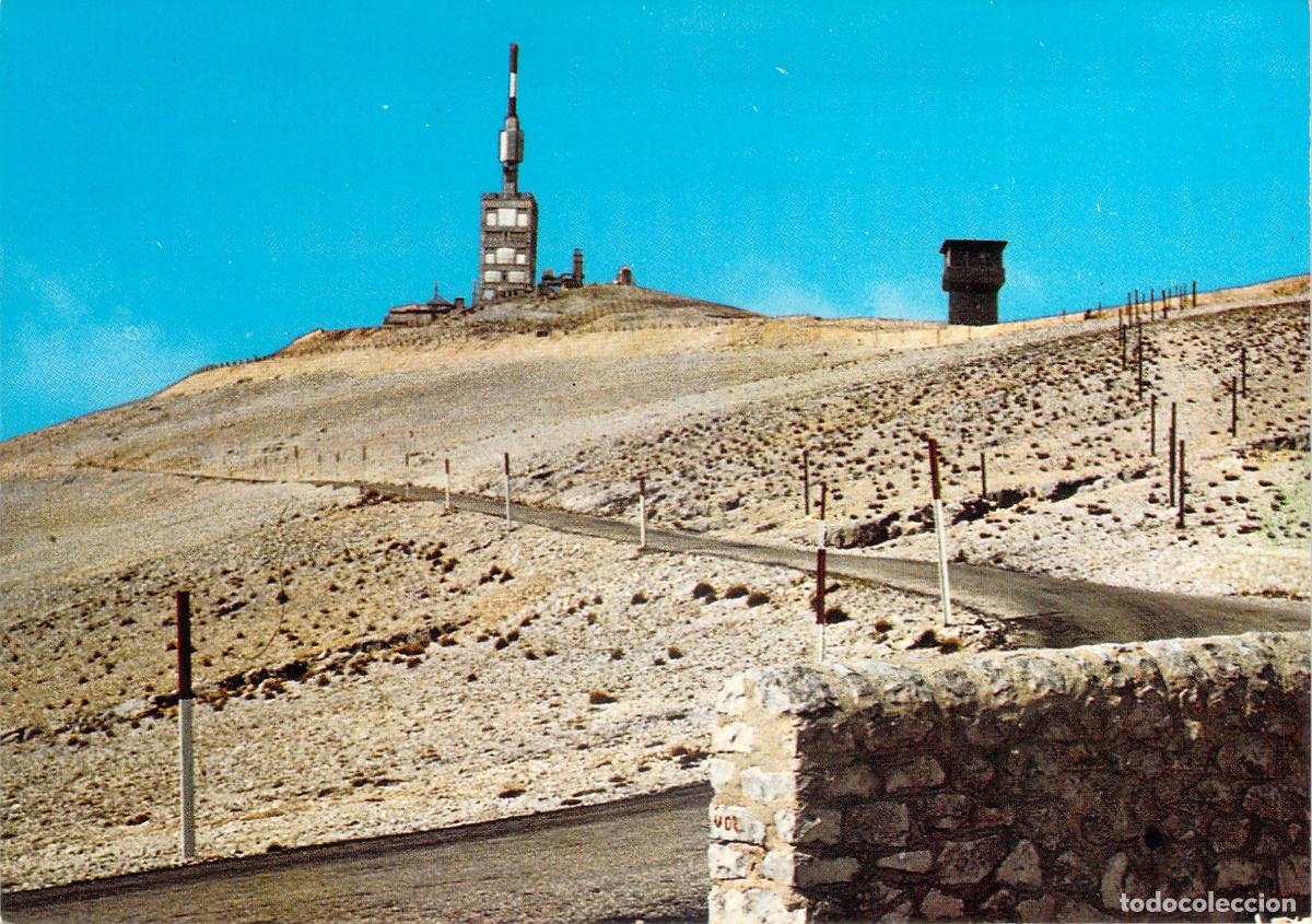 Postales: Postal del Mont Ventoux en la Provenza francesa con torre de comunicaciones