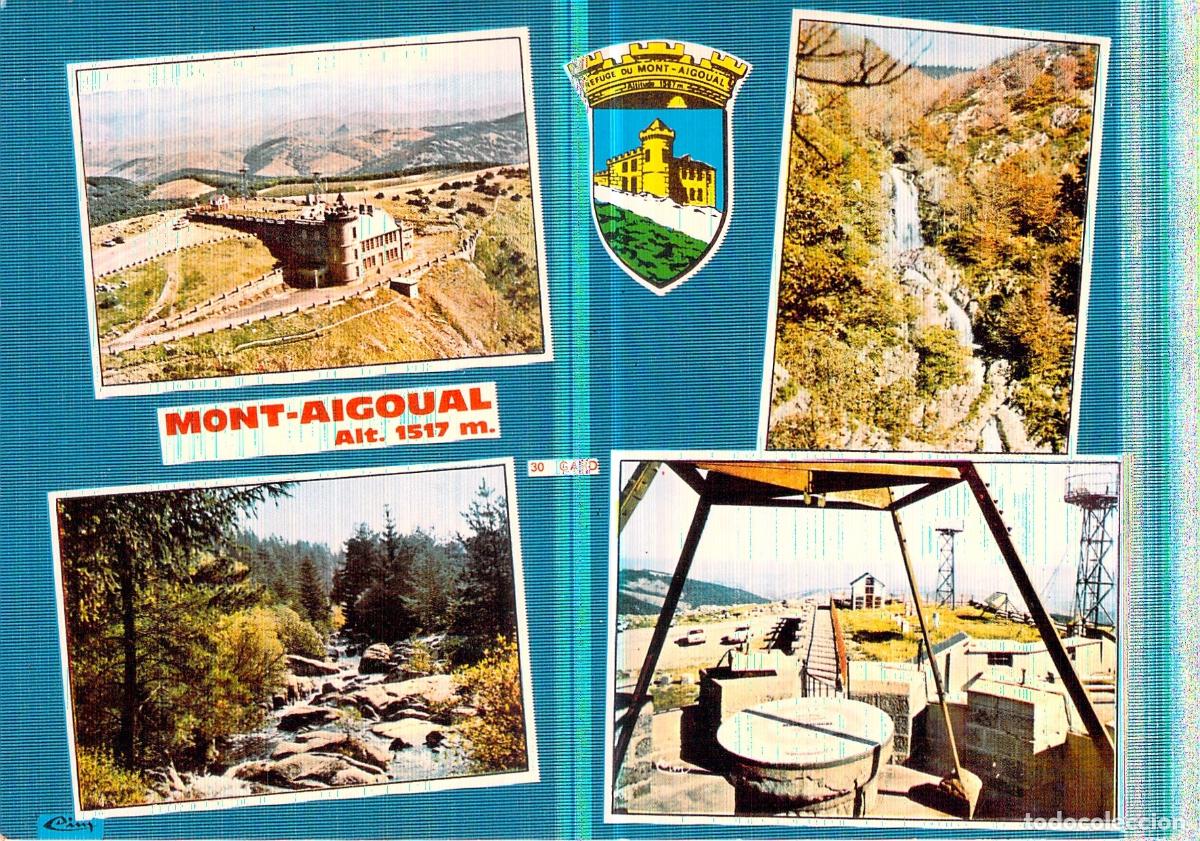 Postales: Postal de Mont-Aigoual con Observatorio y Paisajes de Gard, Francia