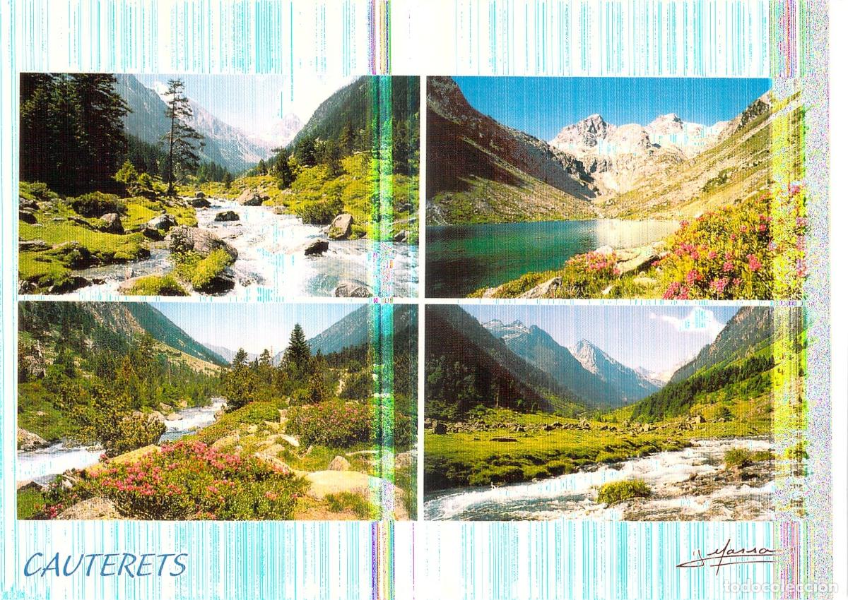 Cartoline: Postal de Cauterets con Vistas a los Pirineos y Lagos