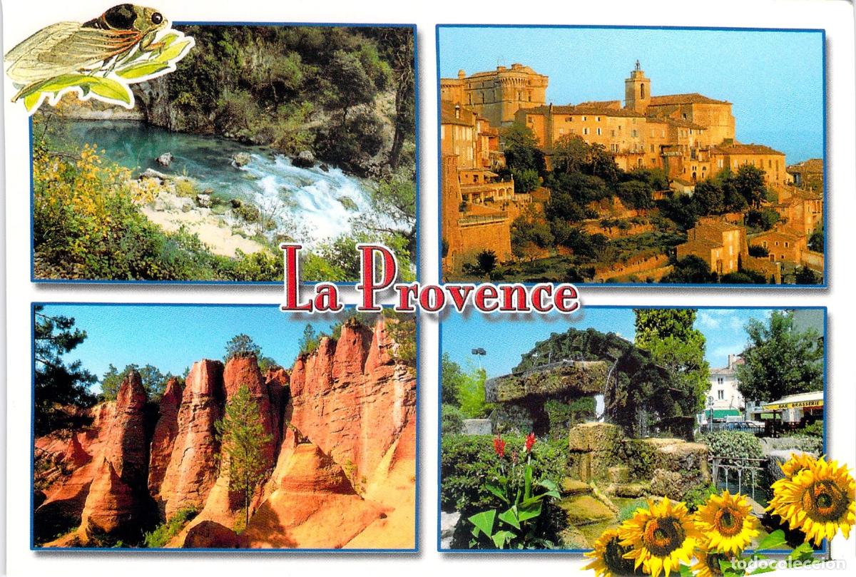 Postcards: Postal de vistas panor&aacute;micas de la regi&oacute;n de Provenza en Francia