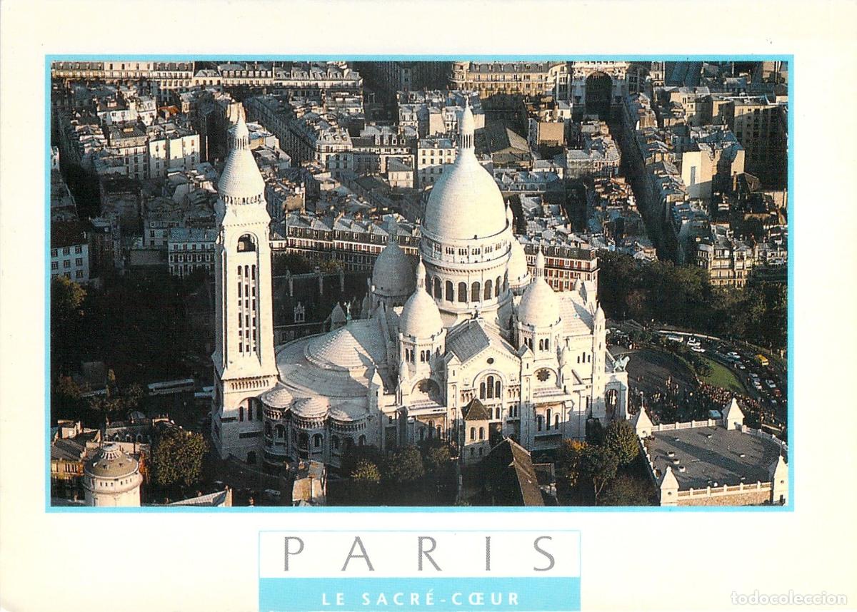 Postcards: Postal de la Bas&iacute;lica del Sagrado Coraz&oacute;n de Par&iacute;s vista desde el aire