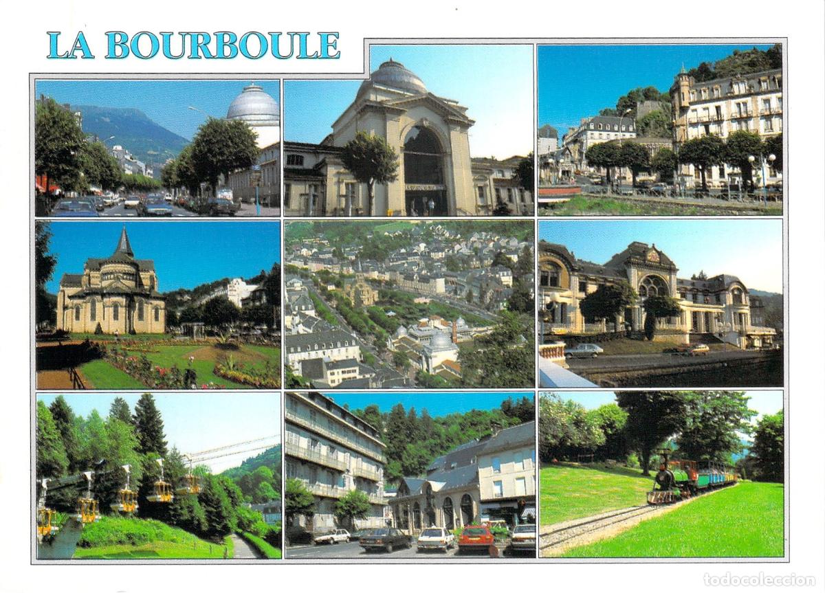 Postcards: Postal de La Bourboule Auvergne Francia Vistas del Casino y Parque Fenestre
