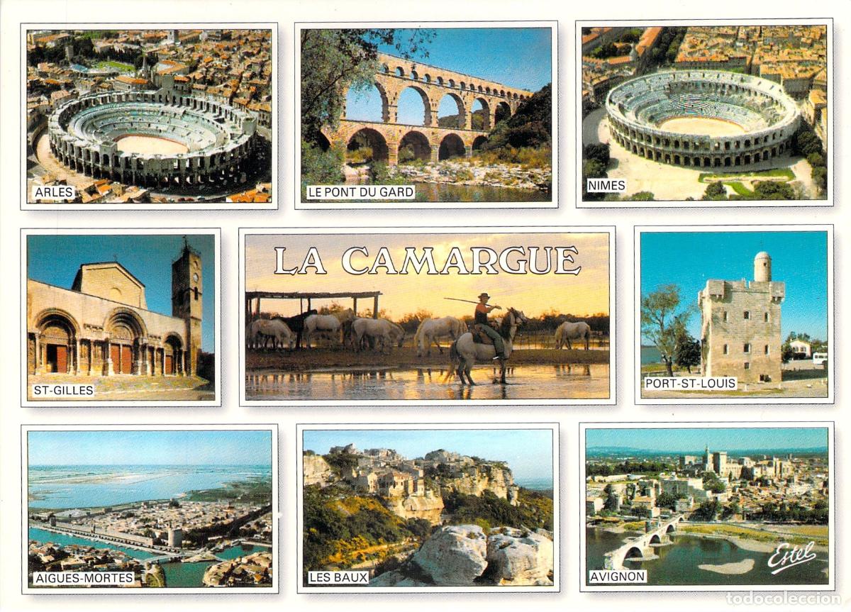 Postcards: Postal de La Camargue y ciudades de Francia multi-vista
