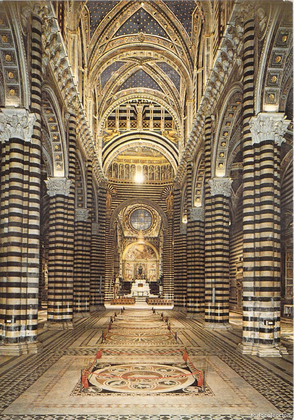 Cartoline: Postal de Siena: Impresionante Interior del Duomo