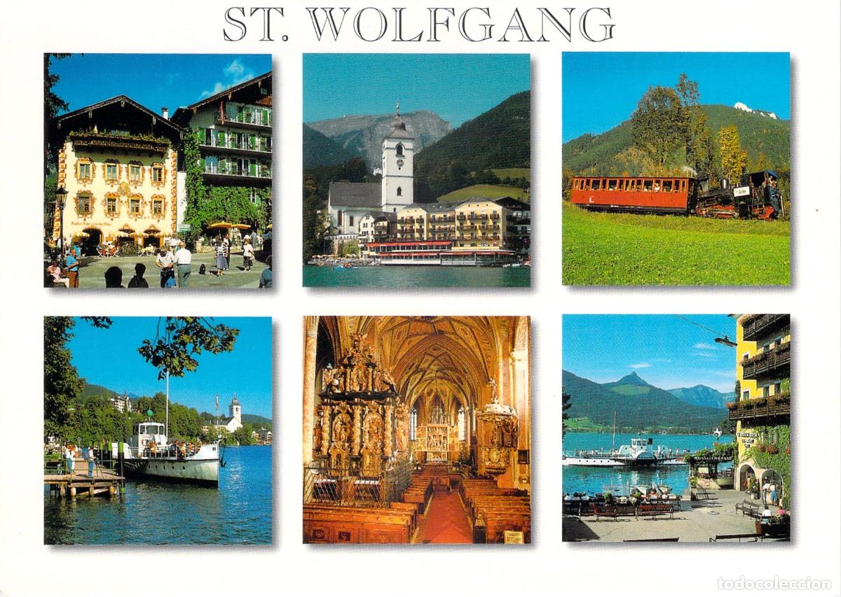 Postales: Postal de St. Wolfgang Austria con Vistas Esc&eacute;nicas M&uacute;ltiples