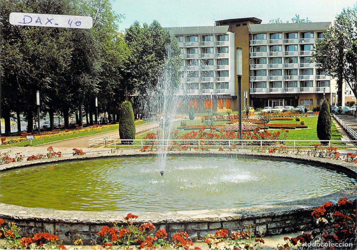 Cartes Postales: Postal de Dax, Francia: Jard&iacute;n de la Potini&egrave;re y Hotel Miradour