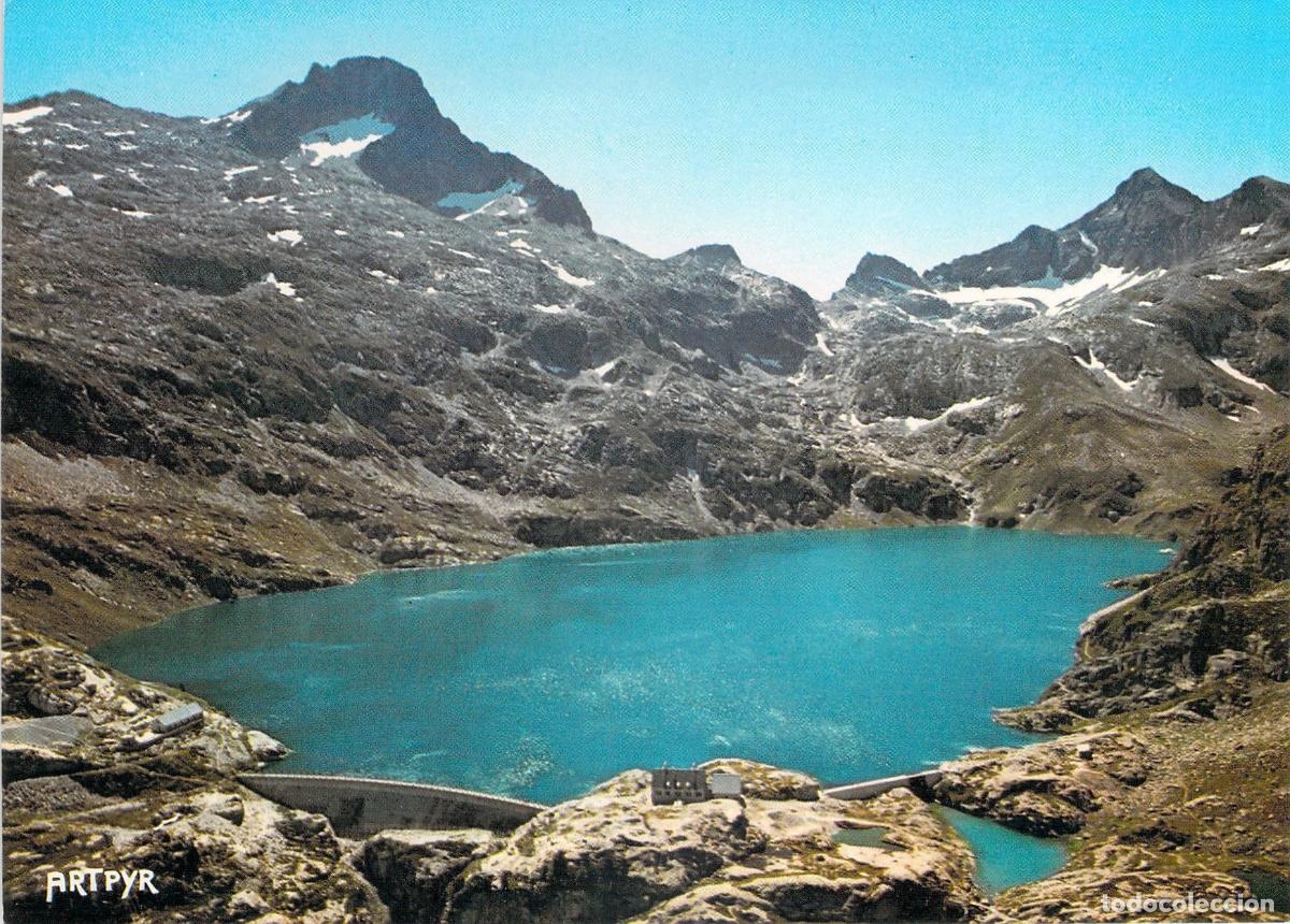 Postais: Postal de los Pirineos Franceses: Lago y Presa de Artouste