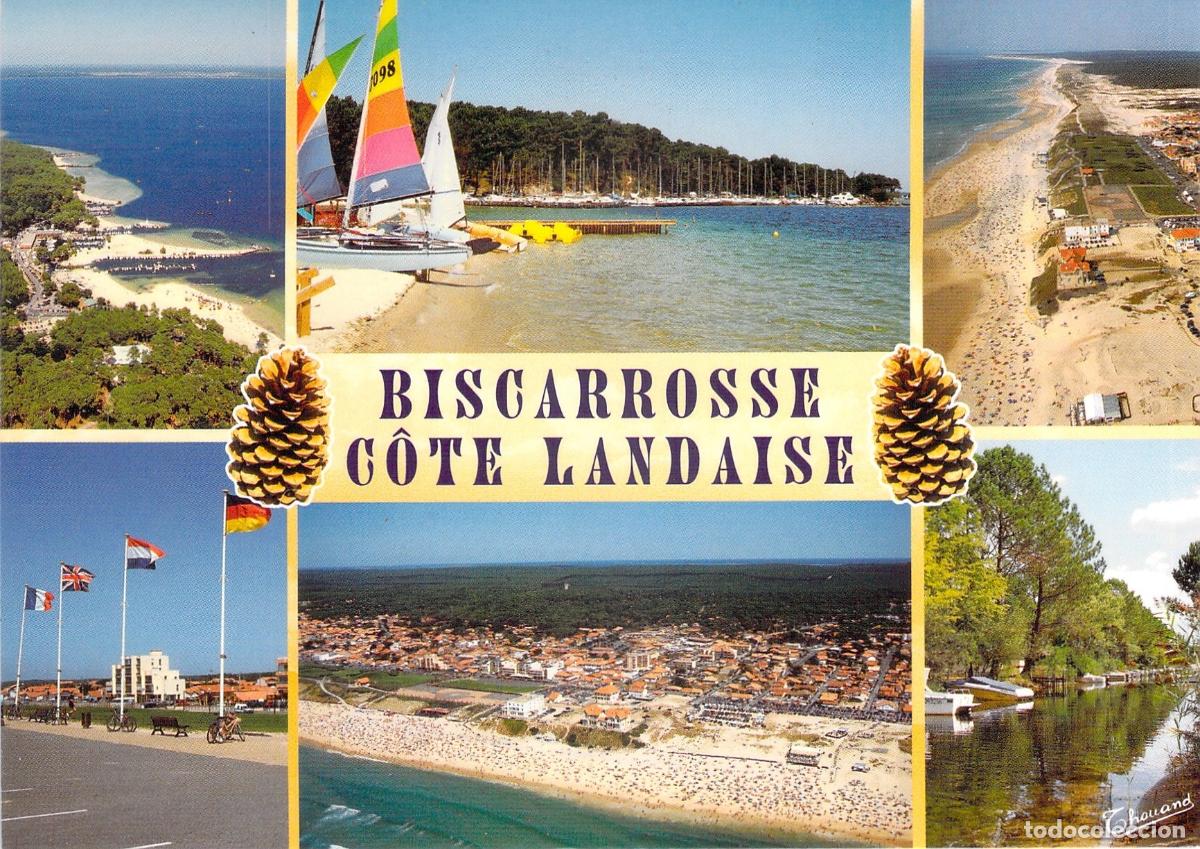 Postais: Postal de vistas m&uacute;ltiples de Biscarrosse Costa Landaise Francia