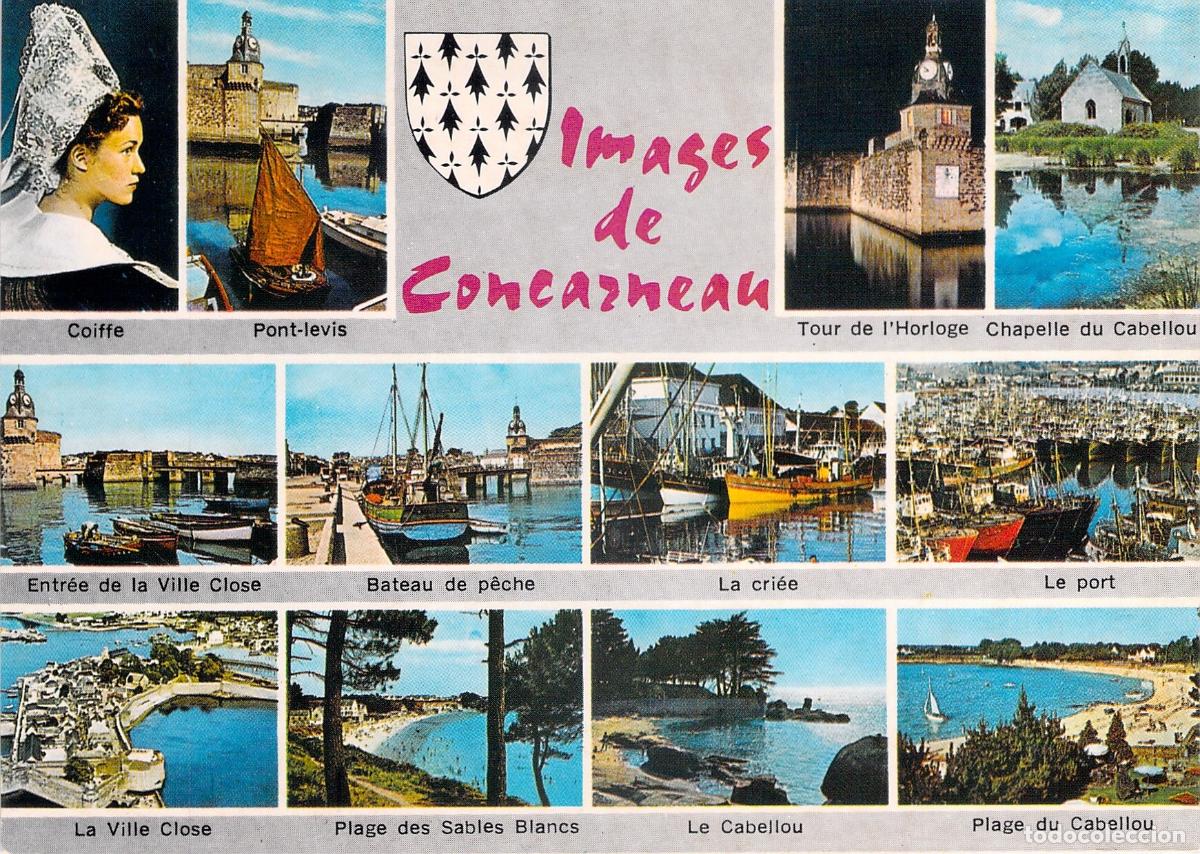 Postais: Postal de Concarneau Breta&ntilde;a Francia Vistas m&uacute;ltiples