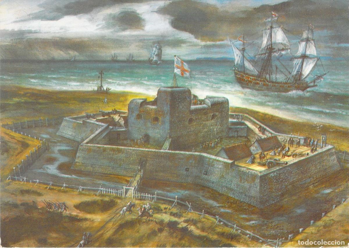 Postais: Postal de Southsea Castle basada en dibujo de Alan Sorrell