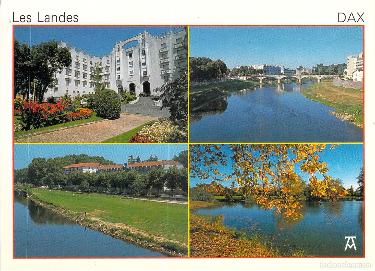 Cartes Postales: Postal de Dax, Francia con vistas del balneario y el r&iacute;o Adour