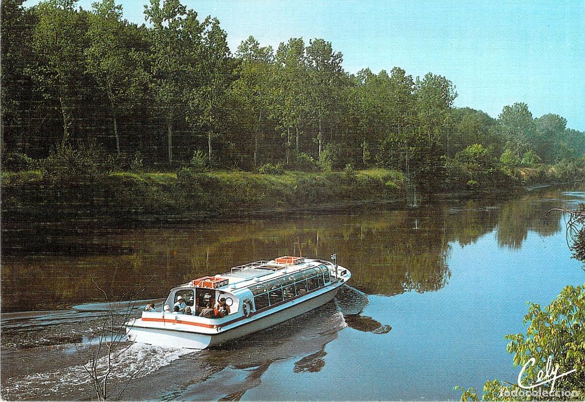 Postais: Postal de Dax Francia, Barco de Paseo La Hire en el R&iacute;o Adour