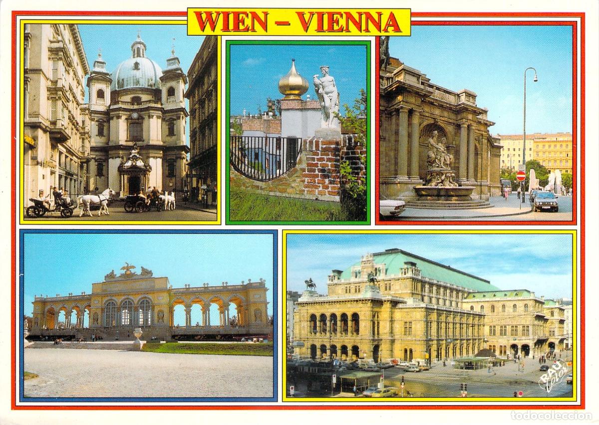 Postais: Postal de Viena Austria con vistas m&uacute;ltiples de monumentos